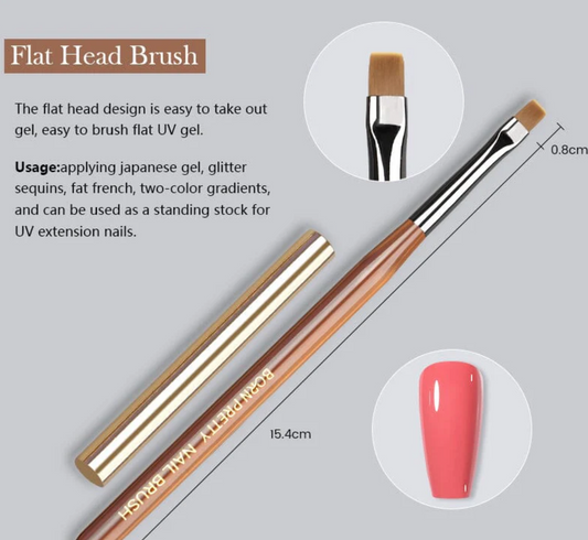 Pinceau à tête plate 8mm