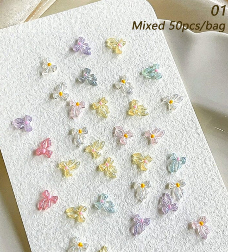 Décoration nails Noeuds transparents