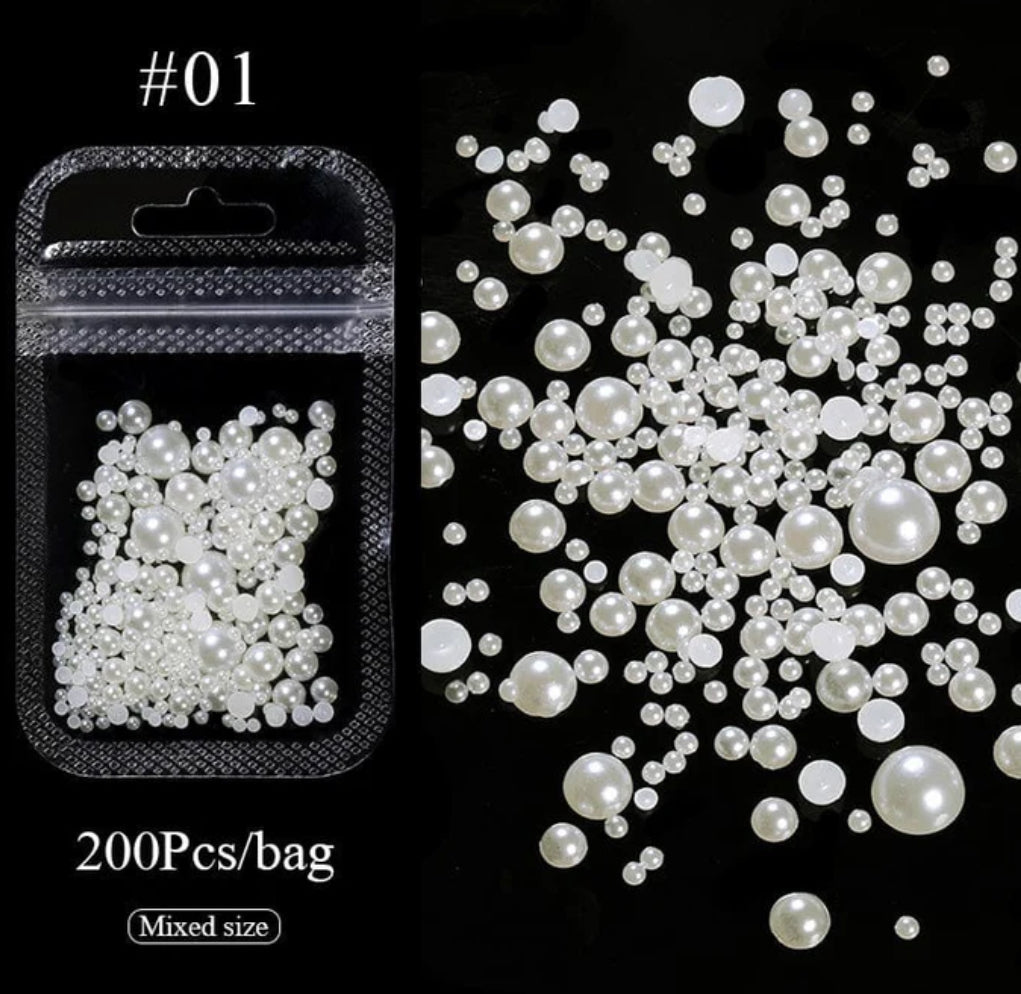 Décoration nails perle plusieurs dimensions