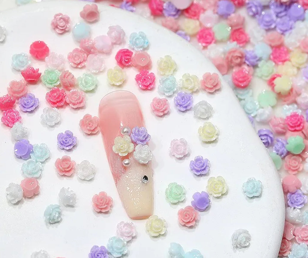 Décoration nails Roses 🌹 ( pastels) 100pcs