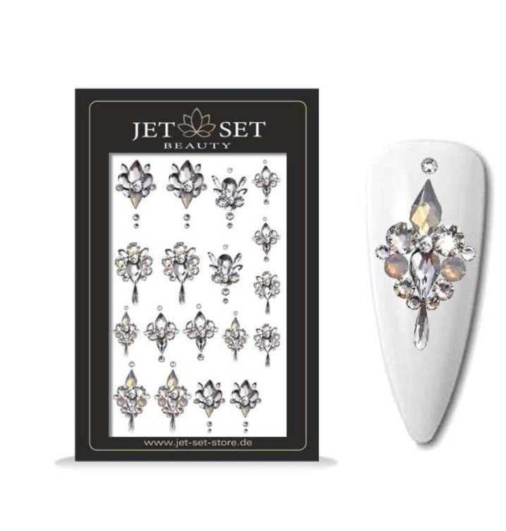 Sticker Jet Set Beauty ornement silver