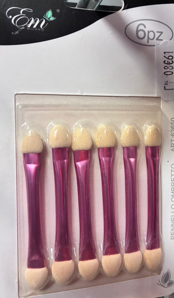 Pinceaux mousse double tête x lot de 6