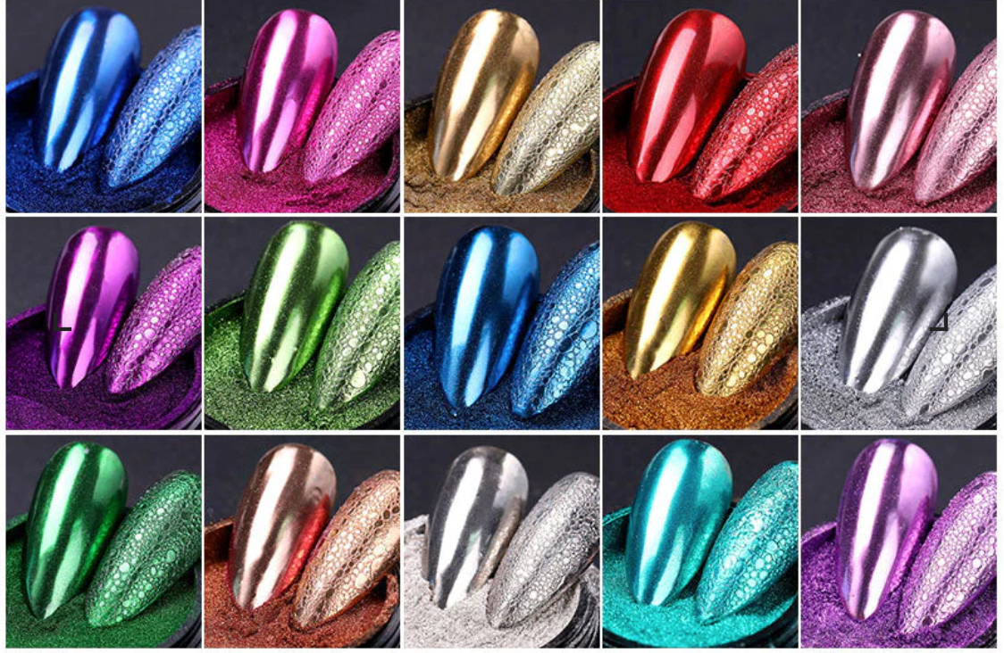 KIT CHROME MIRROR NAIL POWDER
