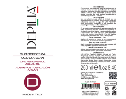 REMOVER - DEPOSE CIRE HUILE D'ARGAN 250ML