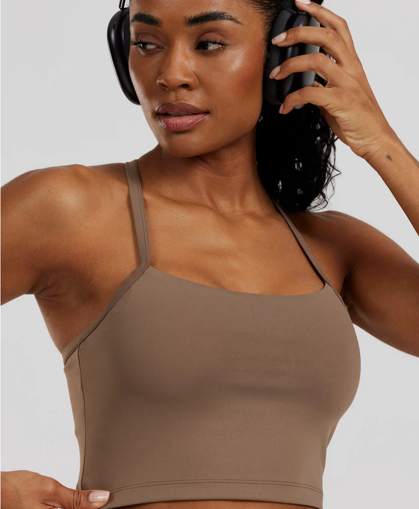 Essential Built In Bra Crop Tank Top Women’s Best-Caribou