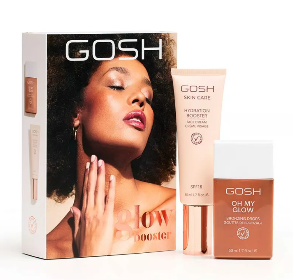 COFFRET GOSH GLOW BOOSTER (acide hyaluronique) VISAGE & CORPS -Bronzeur