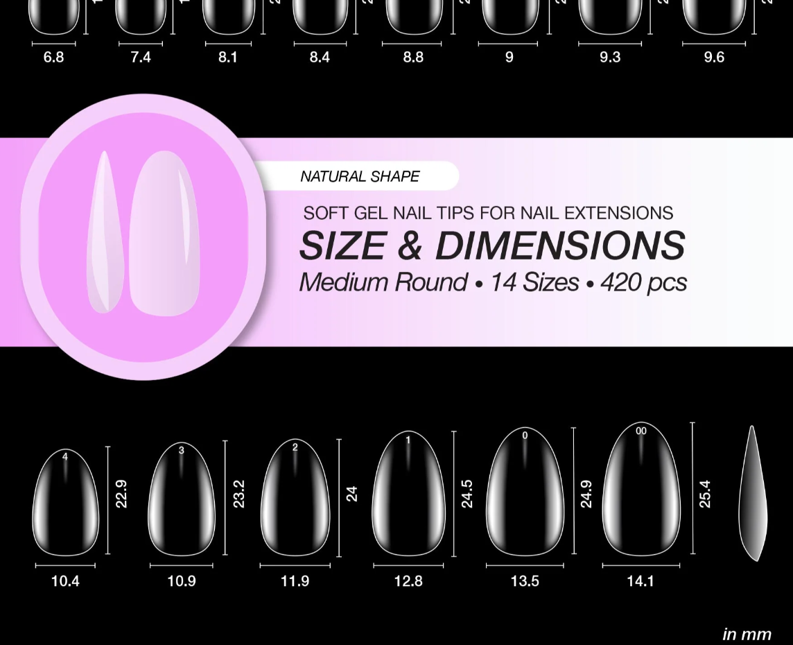 Capsules américaine 420PCS en gel souple | FORME : ARRONDIE & Naturel Taille MEDIUM