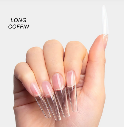 Capsules américaine 420PCS en gel souple | FORME : BALLERINE & Naturel Taille LONG