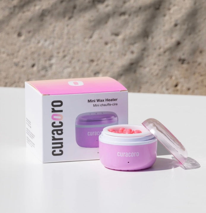 Kit Mini chauffe cire + 500g perle de cire sans bande+ 10 spatules en bois pour visage