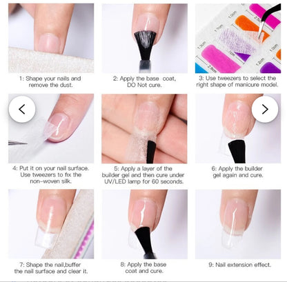 fibre de verre Non Woven nail slik-extension/reparation