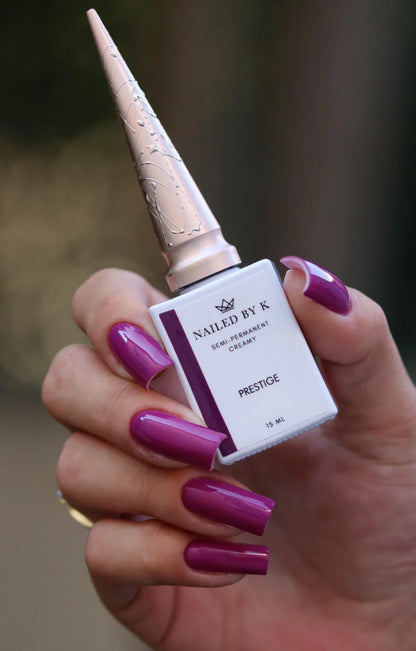NAILED BY K GEL POLISH PRESTIGE (violet foncé ) -15ml