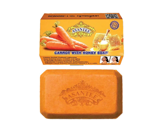 Savon solide Carotte & miel -Asantee 125g (tâche brune)