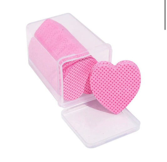 Boîte RECTANGLES COTON ALVÉOLÉS Forme COEUR 200pads