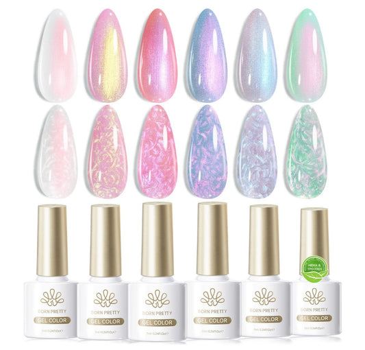 Kit de  6 Colors Milky Planet Gel Polish Set 7ml- SANS TPO SANS HEMA