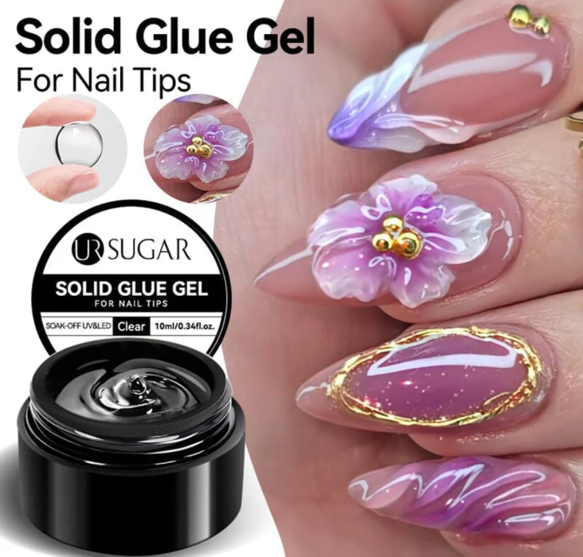 Solid Glue Gel (gel 3D transparent)10ml