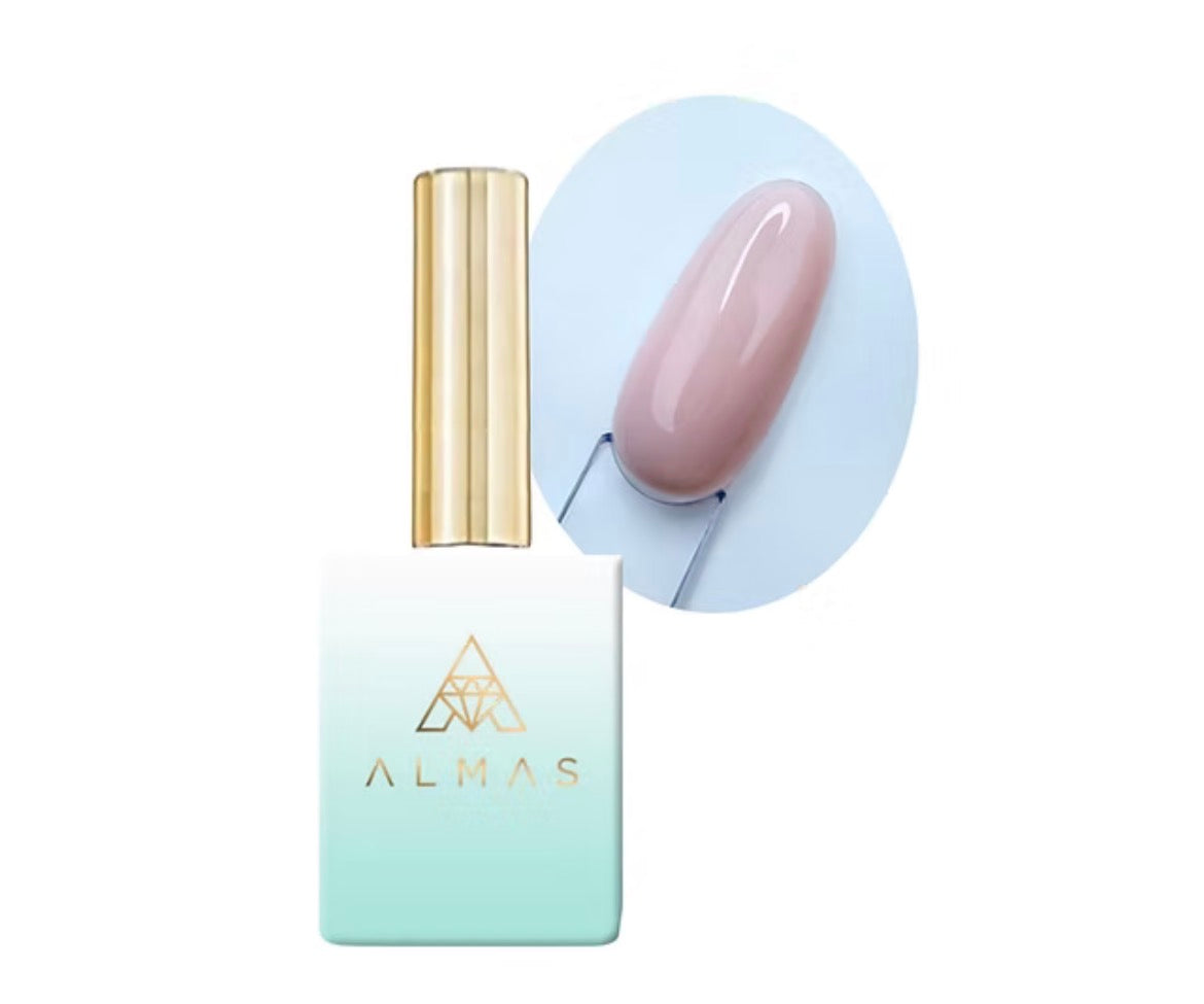 ALMAS Rubber Natural Peach-16ml (base pour semi et gel)soit 1.62€/ml