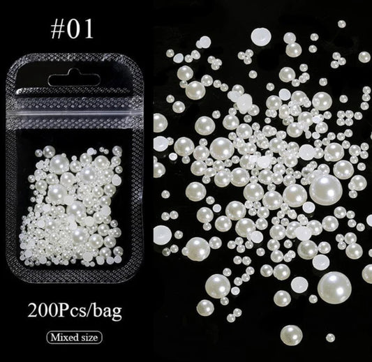 Décoration nails perle plusieurs dimensions