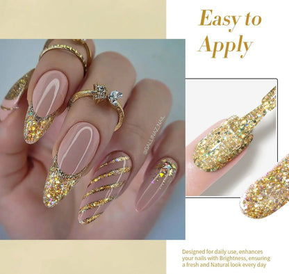Gel polish Uv/led Gold Glitter 15ml