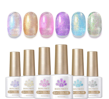 Kit de  6 Colors Jelly Gel Polish Set T06 7ml- SANS TPO SANS HEMA