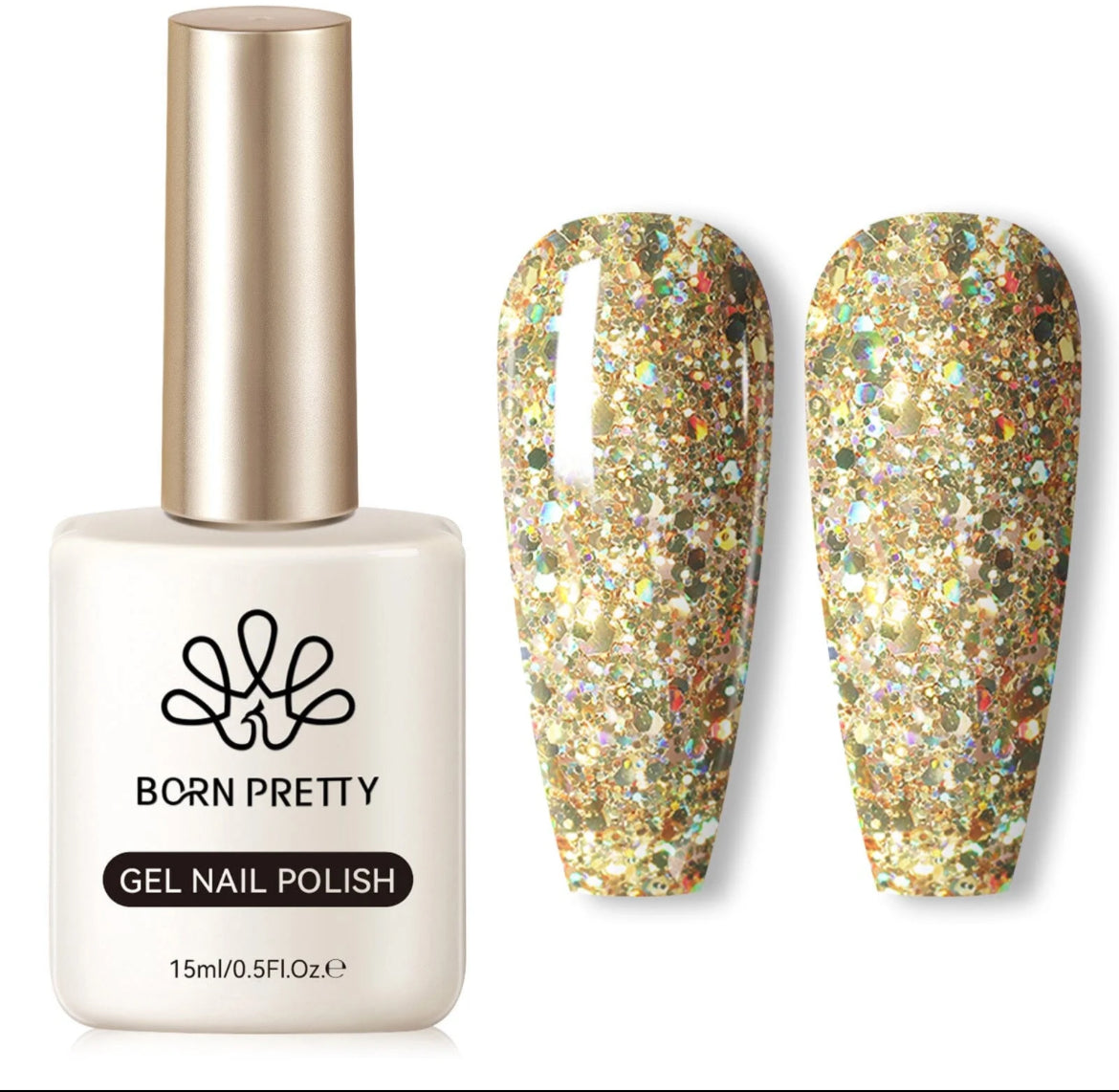 Gel polish Uv/led Gold Glitter 15ml