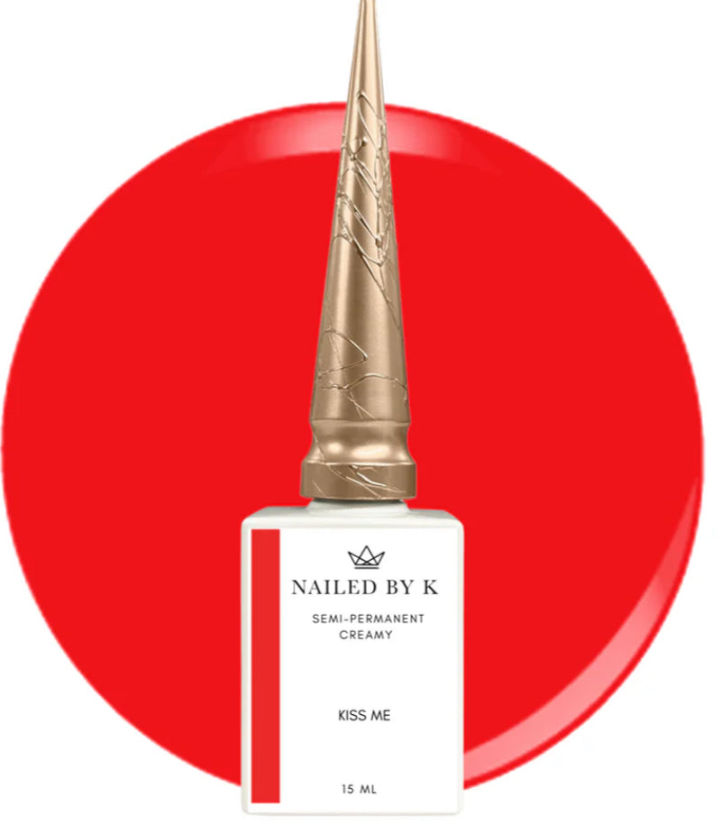 NAILED BY K GEL POLISH KISS ME (rouge été )15ml