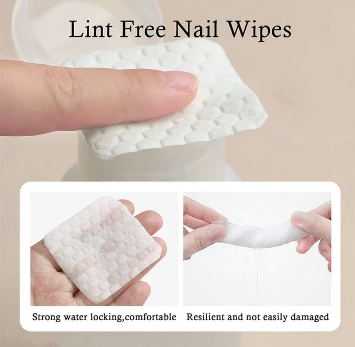 200pcs Nail Cleaning Cotton Pads