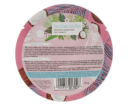Masque-gelée à l'eau de coco pour visage Marion Tropical Island Pina Colada Jelly Mask