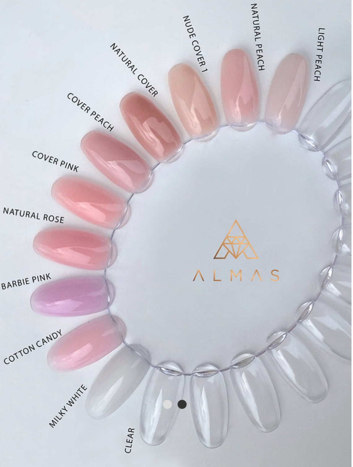ALMAS Rubber Light peach-16ml (base pour semi et gel)