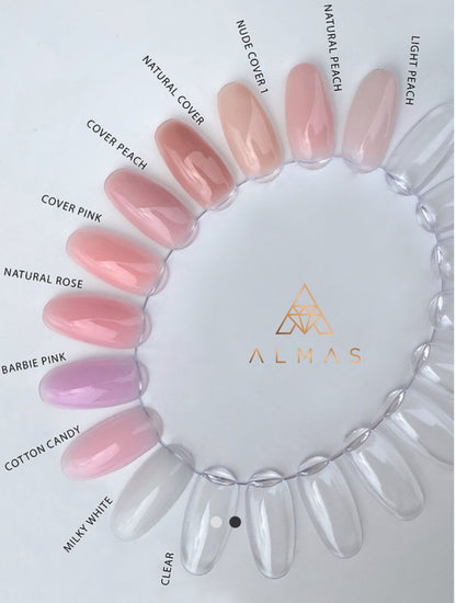 ALMAS Rubber Light peach-16ml (base pour semi et gel)