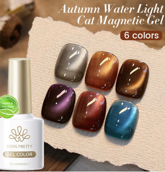 Kit cat eyes 6 couleurs Thème Automne 🍂 lot 6 x 10ml