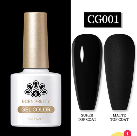 Born Pretry Gel polish uv/led noir CG001 clair 10ml