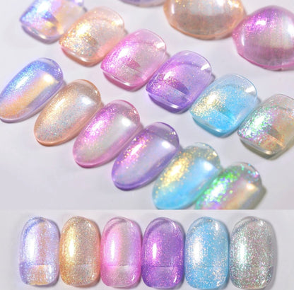 Kit de  6 Colors Jelly Gel Polish Set T06 7ml- SANS TPO SANS HEMA