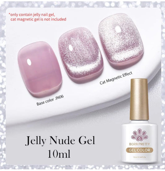 Jn06 Born Pretty Jelly Nude Gel Polish 10ml cat eyes