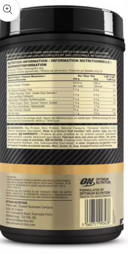 OPTIMUM NUTRITION GOLD STANDARD 100% PLANT 684G