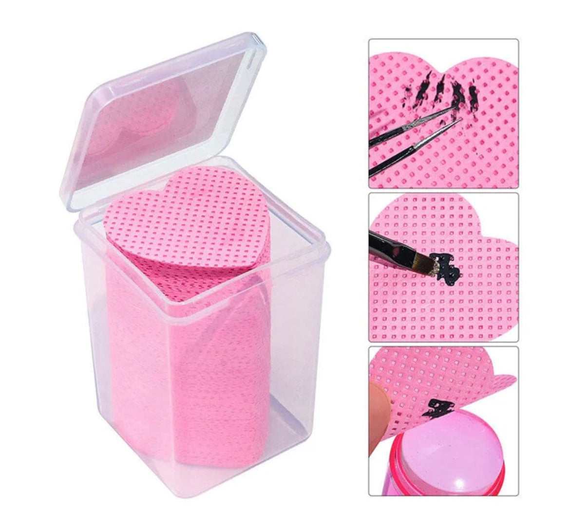 Boîte RECTANGLES COTON ALVÉOLÉS Forme COEUR 200pads