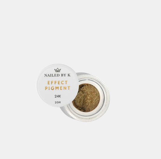 24K poudre chrome Or Nailed by K-2g