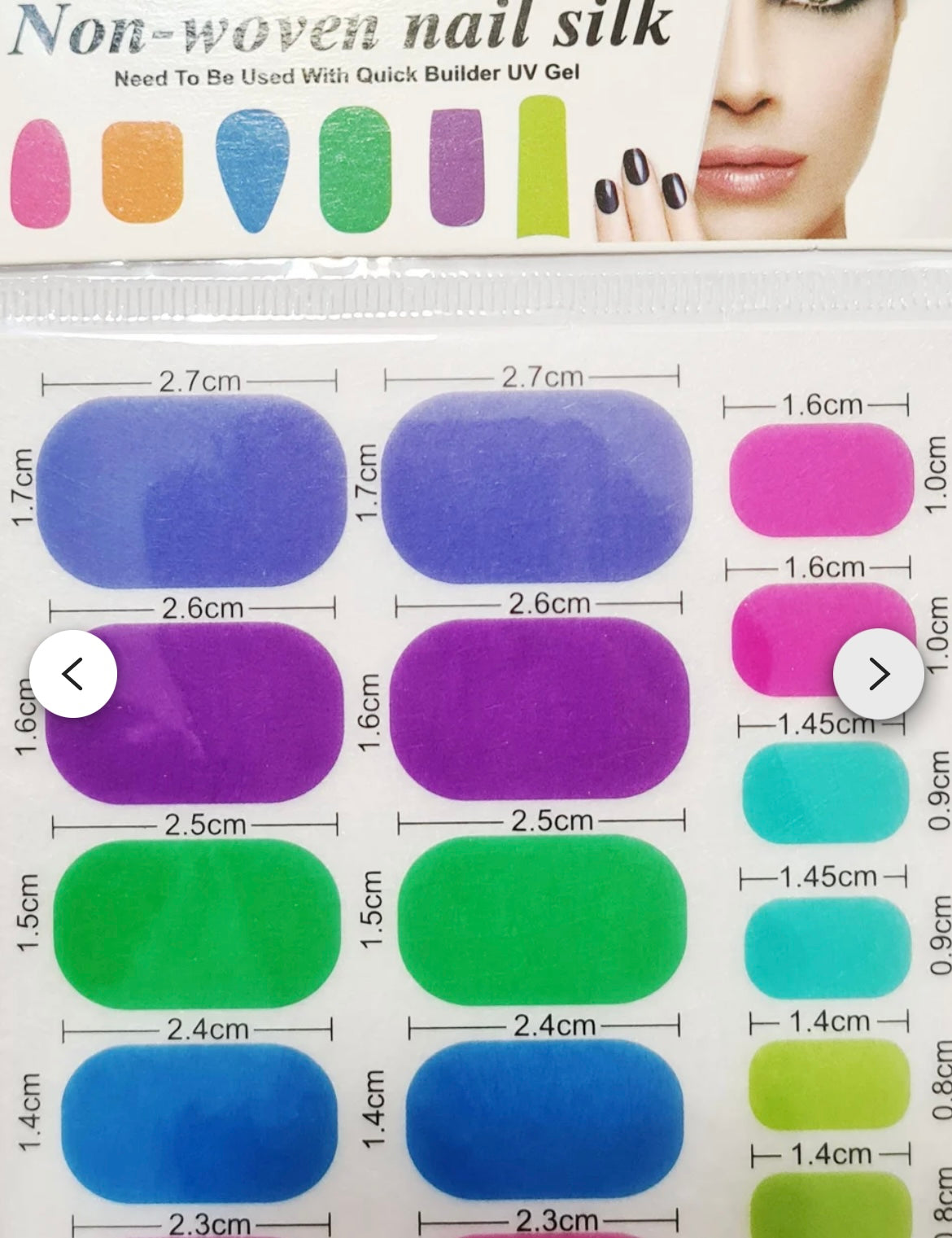 fibre de verre Non Woven nail slik-extension/reparation