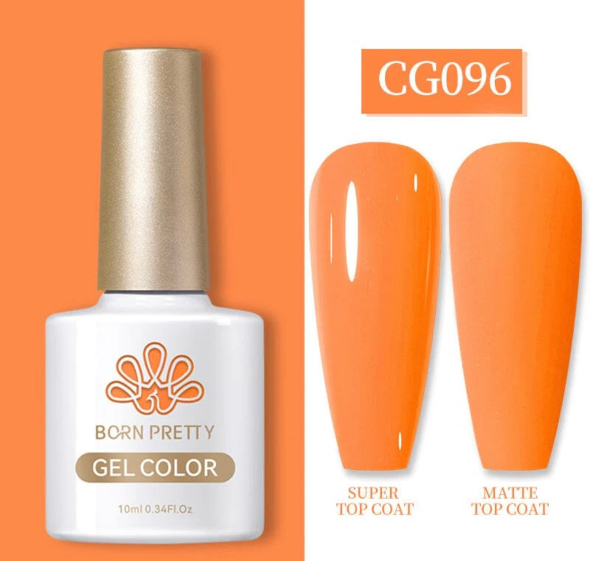 Born Pretty Gel polish uv/led néon orange 10ml