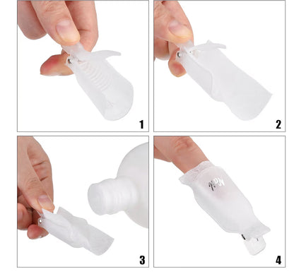 Pinces Dépose Vernis Semi-Permanent - 5pcs avec bloc polissoir