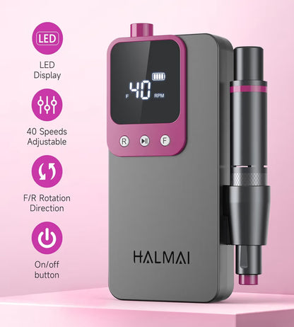 Ponceuse HALMAI, sans fil 40 000tours